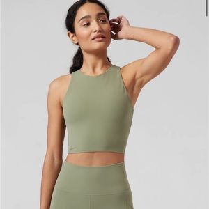 ATHLETA Conscious Crop Bra top - Eucalyptus Olive